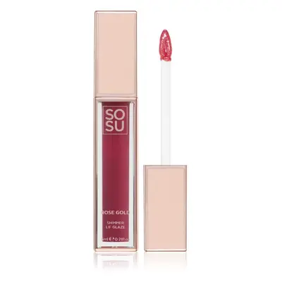 SOSU Cosmetics Satin Lip Glaze hidratáló ajakfény árnyalat Berry Sweet 6 ml