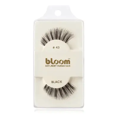 Bloom Natural ragasztható műszempilla természetes hajból No. 43 (Black) 1 cm