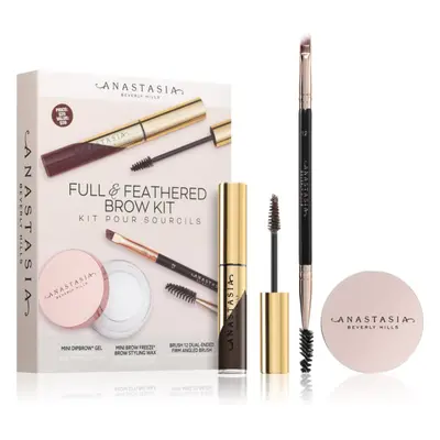 Anastasia Beverly Hills Full & Feathered Brow Kit Mini szemöldök szett Dark Brown árnyalat