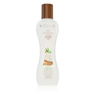 Biosilk Silk Therapy Natural Coconut Oil öblítést nem igénylő hidratáló ápolás haj és test 67 ml