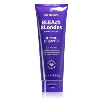 Lee Stafford Bleach Blondes Toning Shampoo sampon szőke hajra semlegesíti a sárgás tónusokat 250