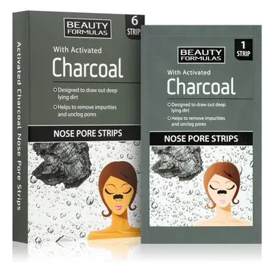 Beauty Formulas Charcoal tisztító tapasz az orr eltömődött pórusaira 6 db