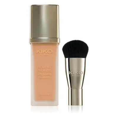 KIKO Milano Holiday Première 24h Lasting Foundation vízálló folyékony make-up ecsettel árnyalat 