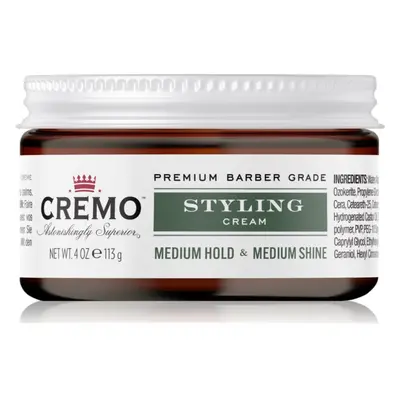 Cremo Hair Styling Cream Medium Styling hidratáló formázó krém hajra uraknak 113 g