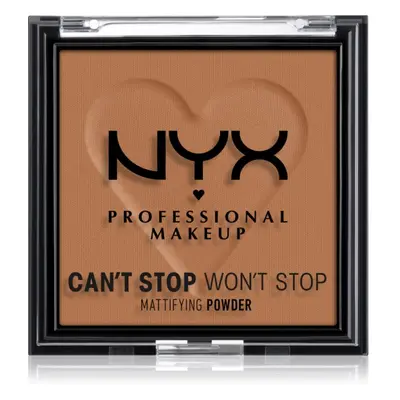 NYX Professional Makeup Can't Stop Won't Stop Mattifying Powder mattító púder árnyalat 08 Mocha 