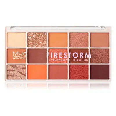 MUA Makeup Academy Professional 15 Shade Palette szemhéjfesték paletta árnyalat Firestorm 12 g