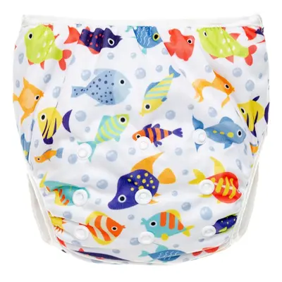 T-TOMI Diaper Swimwear Blue Fish mosható úszópelenkák 5 - 15 kg 1 db