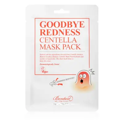 Benton Goodbye Redness Centella nyugtató hatású gézmaszk problémás és pattanásos bőrre 10 db