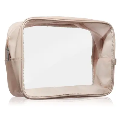 Notino Travel Collection Cosmetic bag átlátszó kozmetikai táska XL Beige 27,5x20x12,5 cm 1 db