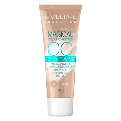 Eveline Cosmetics Magical Colour Correction CC krém SPF 15 árnyalat 53 Beige 30 ml