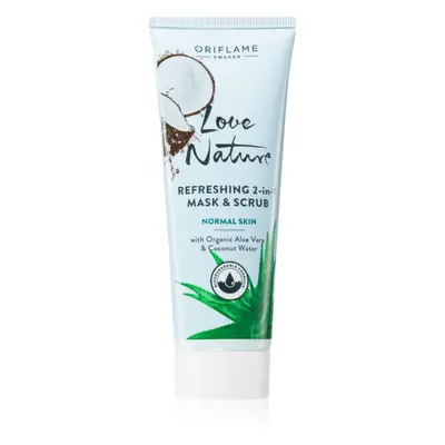 Oriflame Love Nature Aloe Vera & Coconut Water peeling és maszk frissítő hatással 75 ml