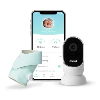 Owlet Monitor Duo Smart Sock 3 & Cam szett újszülötteknek Mint 1 db