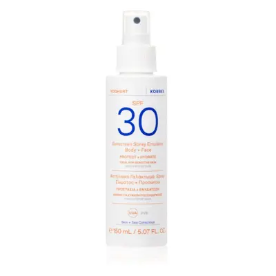 Korres Yoghurt Naptej spray formában SPF 30 150 ml