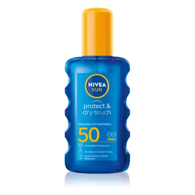 Nivea SUN Protect & Dry Touch láthatatlan napozó spray SPF 50 200 ml