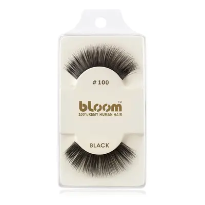 Bloom Natural ragasztható műszempilla természetes hajból No. 100 (Black) 1 cm