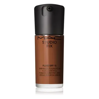 MAC Cosmetics Studio Fix Fluid SPF 15 24HR Matte Foundation + Oil Control mattító alapozó SPF 15