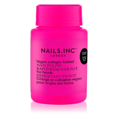 Nails Inc. Vegan Nail Polish Rapid Remover Pot körömlakklemosó aceton nélkül s vůní kokosu 50 ml