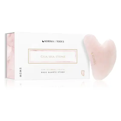 KORIKA Tools Gua Sha Rose Quartz Stone masszázs szegédeszköz az arcra Gua Sha Quartz Pink 1 db