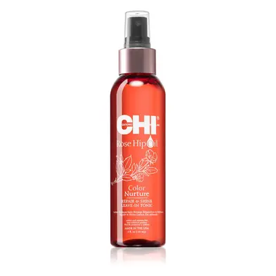 CHI Rose Hip Oil Repair and Shine Leave-in tonik a festett és károsult hajra 118 ml