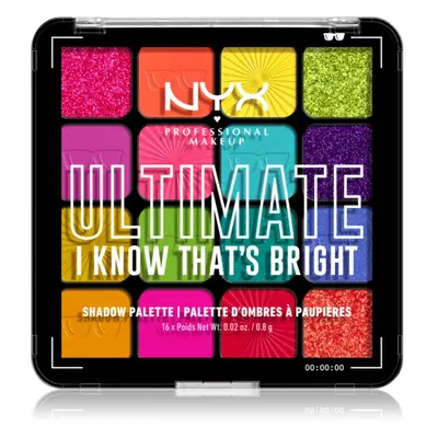 NYX Professional Makeup Ultimate Shadow Palette szemhéjfesték árnyalat I Know That's Bright 16 d