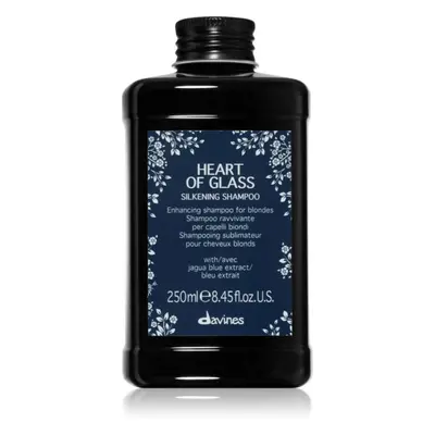 Davines Heart of Glass Silkening Shampoo finom állagú tisztító sampon szőke hajra 250 ml