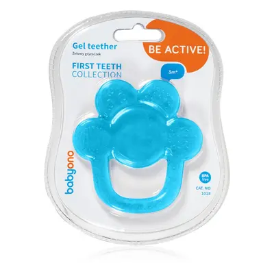 BabyOno Be Active Gel Teether rágóka Turquoise Flower 1 db