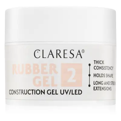 Claresa Rubber Gel Construction Gel UV/LED körömhosszabító gél lakk árnyalat 02 45 g