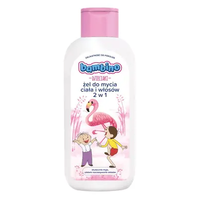 Bambino Kids Bolek and Lolek tusfürdő gél és sampon 2 in 1 Flamingo 400 ml