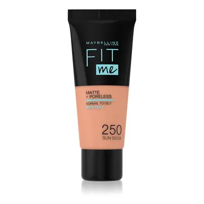 MAYBELLINE NEW YORK Fit Me! Matte+Poreless pórusösszehúzó és mattító alapozó normál és olajos bő