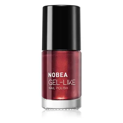 NOBEA Metal Gel-like Nail Polish körömlakk géles hatással árnyalat Polish Ruby 6 ml