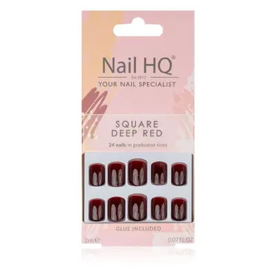 Nail HQ Square műköröm Deep Red 24 db