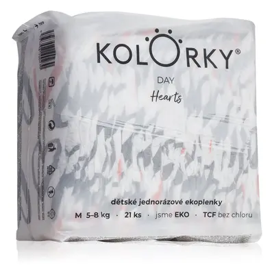 Kolorky Day Hearts eldobható ÖKO pelenkák M méret 5-8 Kg 21 db