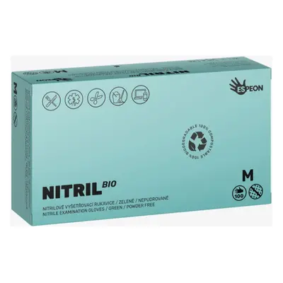 Espeon Nitril BIO Green púdermentes nitrilkesztyű méret M 2x50 db