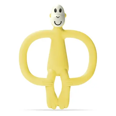 Matchstick Monkey Monkey Teether rágóka 2in1 kefével Yellow 1 db