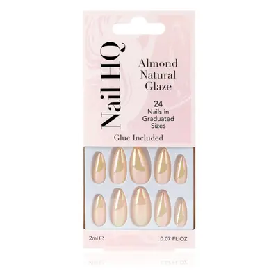 Nail HQ Almond műköröm Natural Glaze 24 db