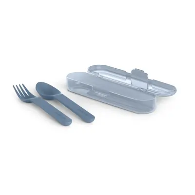 Suavinex Go Natural Cutlery Set étkészlet 12 m+ Blue 3 db