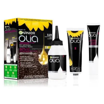 Garnier Olia Big Kit tartós hajfesték árnyalat 3.23 Dark Chocolate