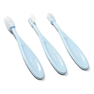 BabyOno Toothbrush fogkefe gyermekeknek Blue 3 db