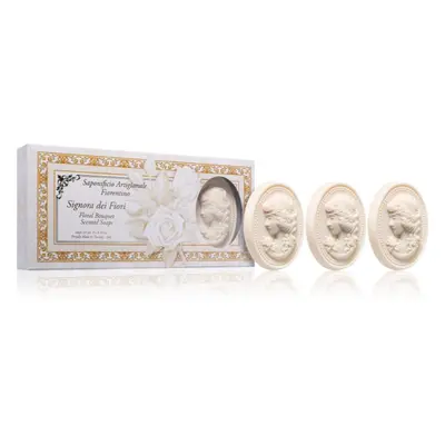 Saponificio Artigianale Fiorentino White Cameo Set szilárdszappan-szett 3x125 g