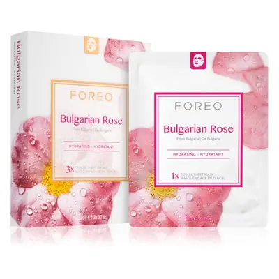 FOREO Farm to Face Sheet Mask Bulgarian Rose hidratáló gézmaszk 3x20 ml