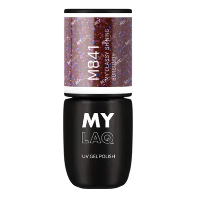 MYLAQ UV Gel Polish géles körömlakk árnyalat My Classy Shining Burgundy 5 ml