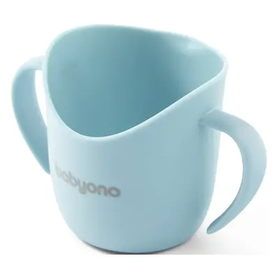 BabyOno Be Active Flow Ergonomic Training Cup bögre fogantyúval Light Blue 120 ml