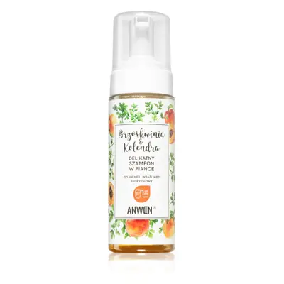 Anwen Peach & Coriander tisztító hab a száraz és érzékeny fejbőrre 170 ml