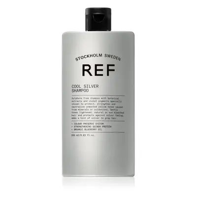 REF Cool Silver Shampoo ezüst sampon semlegesíti a sárgás tónusokat 285 ml