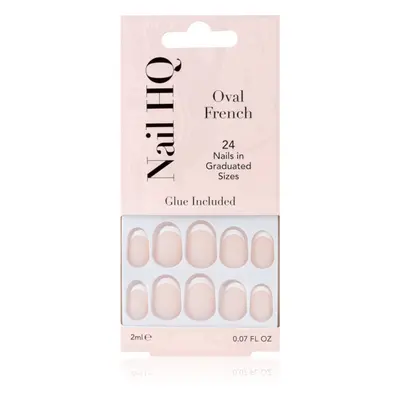 Nail HQ Oval French műköröm 24 db