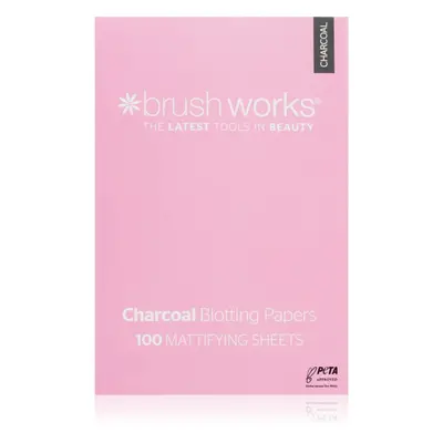 Brushworks Charcoal Blotting Papers mattító kendő 100 db