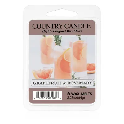 Country Candle Grapefruit & Rosemary illatos viasz aromalámpába 64 g