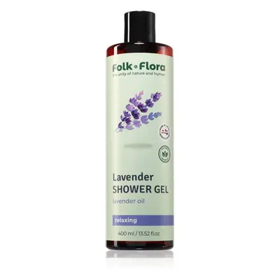 Folk & Flora Lavender relaxáló tusfürdő gél 400 ml