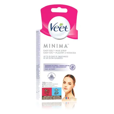 Veet Minima Hypoallergenic szőrtelenítő gyantacsík az arcra 20 db