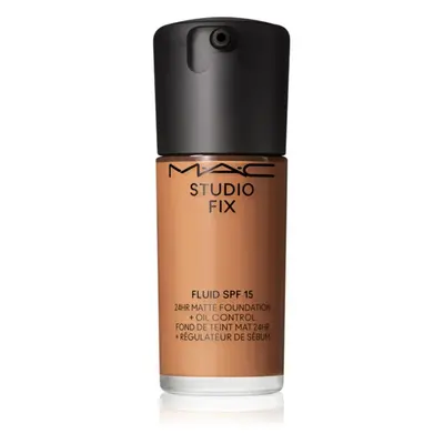 MAC Cosmetics Studio Fix Fluid SPF 15 24HR Matte Foundation + Oil Control mattító alapozó SPF 15